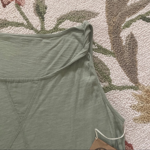 Earth Collection cottonGreen sleeveless top Sz M/L - Picture 2 of 9